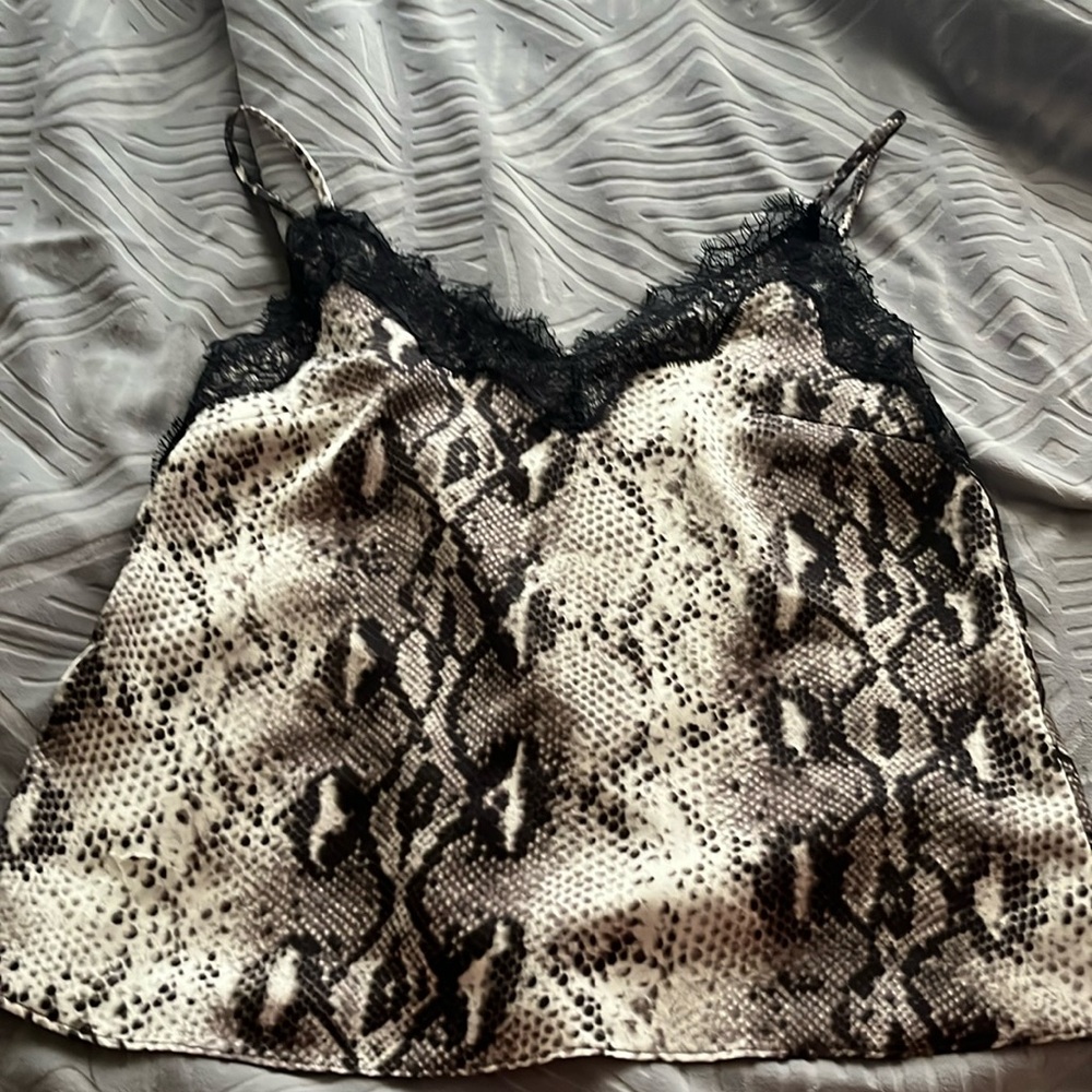 snake print tank top